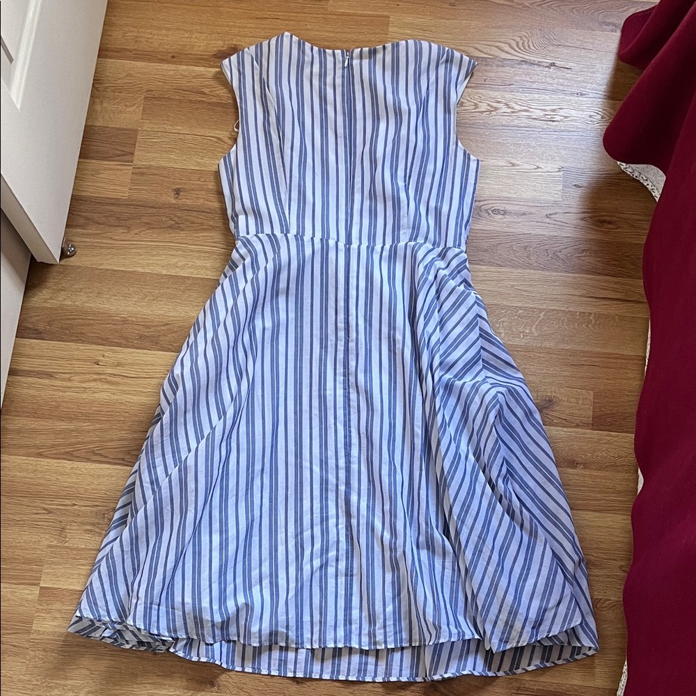 Calvin Klein Blue and White Striped Dress - Picture 4 of 6